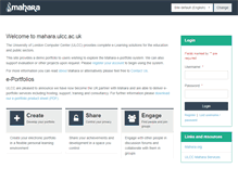 Tablet Screenshot of mahara.ulcc.ac.uk